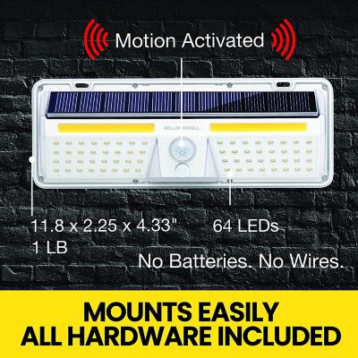 Image showing 7 th Bell & Howell 1,000-Lumen Bionic Wall Light XL 64 Integrated LED Motion Sensor