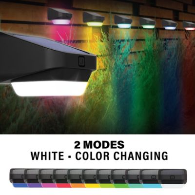 Image showing  10-Lumen Solar-Powered Integrated LED Outdoor Fence and Wall Light, 4-Pack