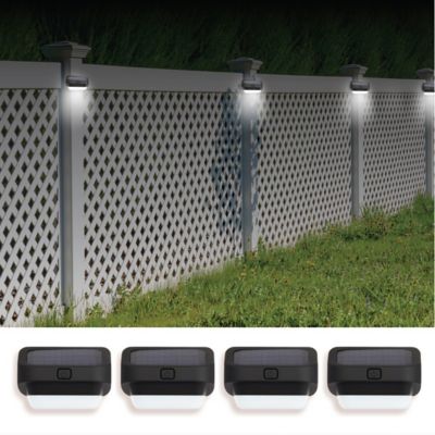 Image showing 5 th Bell & Howell 10-Lumen Solar-Powered Integrated LED Outdoor Fence and Wall Light, 4-Pack