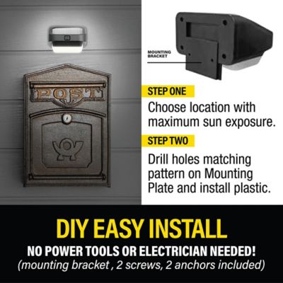Image showing 6 th Bell & Howell 10-Lumen Solar-Powered Integrated LED Outdoor Fence and Wall Light, 4-Pack