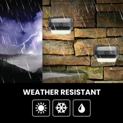 Image showing 8 th Bell & Howell 10-Lumen Solar-Powered Integrated LED Outdoor Fence and Wall Light, 4-Pack