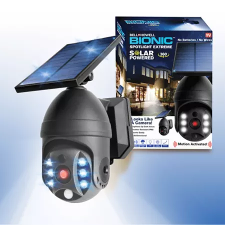 Bell & Howell 250 Lumen Bionic Floodlight Extreme Solar Powered Motion Sensor Outdoor Security Lighting Security Lights