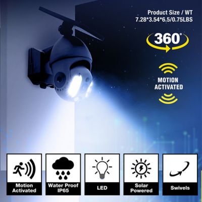 Image showing  250-Lumen Bionic Spotlight Extreme Solar Powered, Motion Sensor, Outdoor Security Light