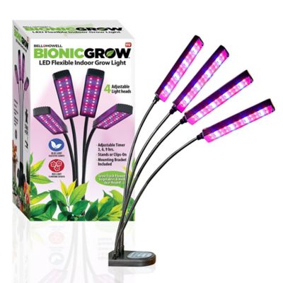 Bell & Howell Bionic Grow 4-Head - 9-Watt Equivalent Full Spectrum UV Indoor Plant Light