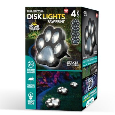 Bell & Howell 7-Lumen Paw Print LED Path/Disk Light, 4-Pack