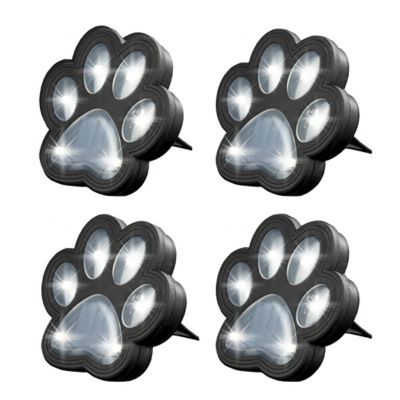 Image showing  7-Lumen Paw Print LED Path/Disk Light, 4-Pack