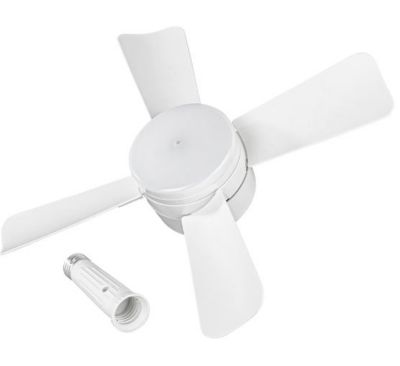 Image showing 10 th Bell & Howell 15.7 in. Indoor Socket Fan LED Ceiling Fan with Remote, White