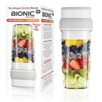 BIONIC Blade 26 oz. White Rechargeable Portable 6-Blade Blender