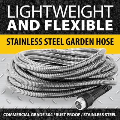 Image showing  5/8 in. x 25 ft. Lightweight Kink-Free Stainless Steel Garden Hose