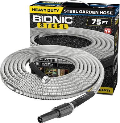 Bionic Steel 5/8 in. x 75 ft. Lightweight Kink-Free Stainless Steel Garden Hose