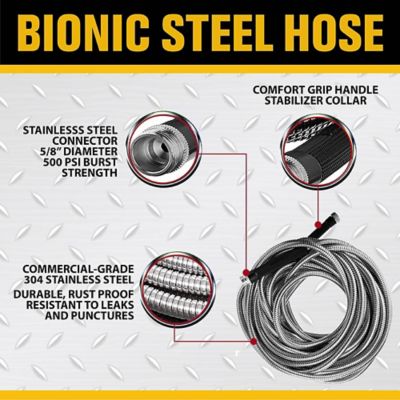 Image showing  5/8 in. x 75 ft. Lightweight Kink-Free Stainless Steel Garden Hose