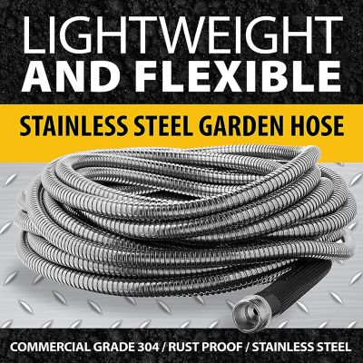 Image showing  5/8 in. x 75 ft. Lightweight Kink-Free Stainless Steel Garden Hose