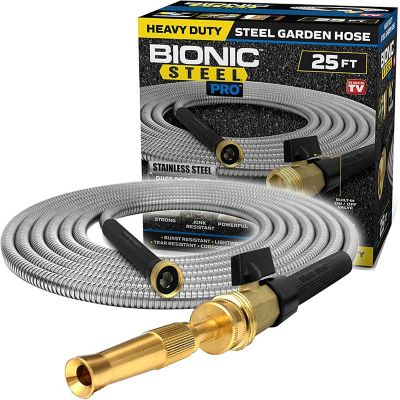 Bionic Steel 5/8 in. x 25 ft. Pro Heavy-Duty Stainless Steel Garden Hose