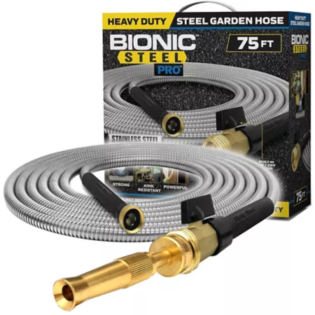 Bionic Steel Heavy Duty Pro Stainless Steel Garden Hose 5/8 in x 75 ft. Garden Hoses