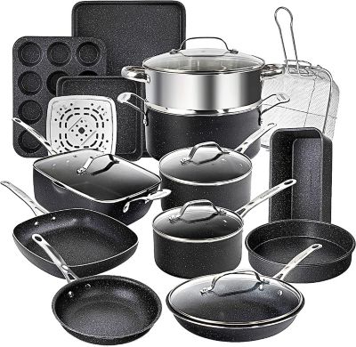 Granitestone Aluminum Ultra-Durable Non-Stick Cookware and Bakeware Set, 20 pc.