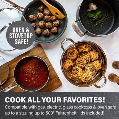 Image showing 6 th Granitestone Aluminum Ultra-Durable Non-Stick Cookware and Bakeware Set, 20 pc.