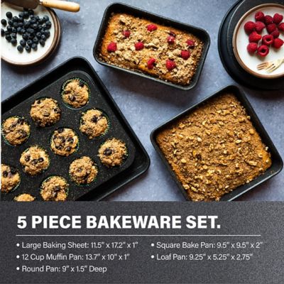 Image showing 7 th Granitestone Aluminum Ultra-Durable Non-Stick Cookware and Bakeware Set, 20 pc.