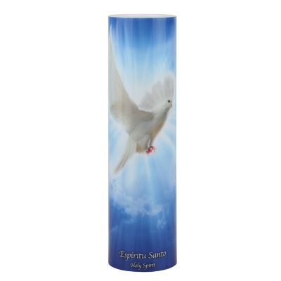 Stonebriar Collection Holy Spirit Flickering Lifelike LED Prayer Candle with Timer