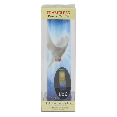 Image showing  Holy Spirit Flickering Lifelike LED Prayer Candle with Timer