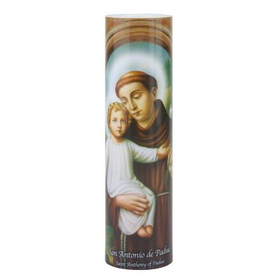 Stonebriar Collection Saint Anthony LED Flameless Devotion Prayer Candle