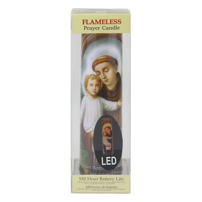 Image showing  Saint Anthony LED Flameless Devotion Prayer Candle