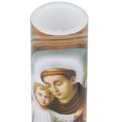 Image showing  Saint Anthony LED Flameless Devotion Prayer Candle