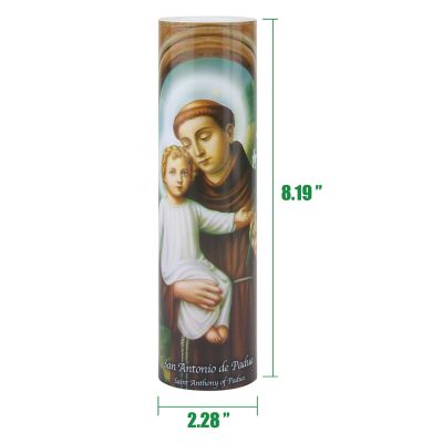 Image showing  Saint Anthony LED Flameless Devotion Prayer Candle