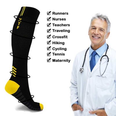 Image showing  6-Pairs: High Energy Graduated Compression Running Socks