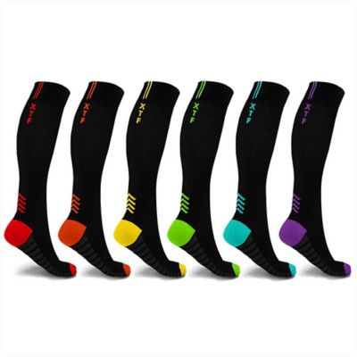Extreme Fit 6-Pairs: High Energy Graduated Compression Running Socks