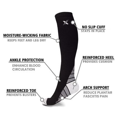 Image showing  Premium Everyday Wear Pain Relief Support Compression Socks, 6-Pairs