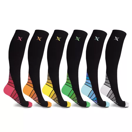 Extreme Fit Premium Compression Socks for Pain Relief Daily Use 6 Pairs TSC-6EWACS-L Kids' Socks