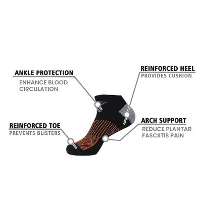 Image showing  Super Lite Cushioned Recovery and Performance Ankle Socks, 6-Pairs