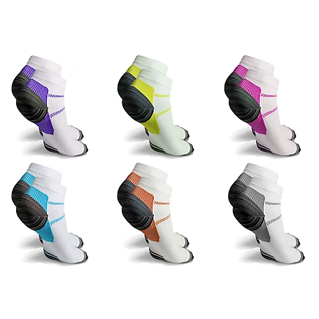 Extreme Fit 6-Pairs: High Energy on Your Feet All Day Ankle Compression Socks
