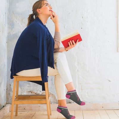 Image showing  6-Pairs: Breast Cancer Awareness Ankle Compression Everyday Wear Socks,