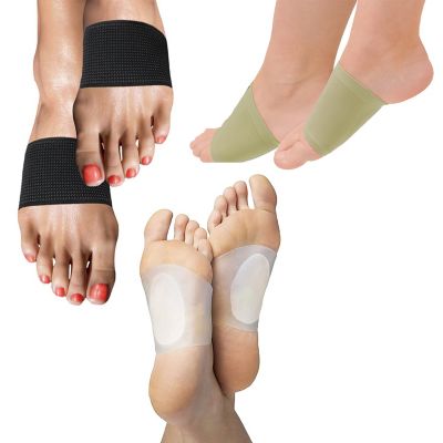 Extreme Fit 6 Pack: Plantar Fasciitis Pain Relief Foot Care Arch Support Sleeve Wrap Gel Infused Cushioned Fallen Arches