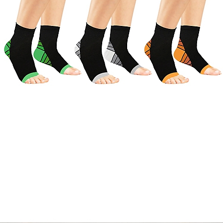 Extreme Fit 3-Pairs: Elite Lightweight Ankle Support Compression Pain Relief Sleeves