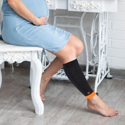 Image showing  3-Pairs: Elite Lightweight Support Pain Relief Calf Compression Sleeves, S-M
