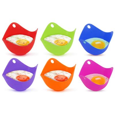 1947kitchen 6 Pack: Silicone Egg Poaching Cups Set Easy Release and Cleaning Eggs Benedict