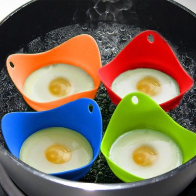 Image showing  Silicone Egg Poaching Cups Set, Easy Release and Cleaning, 6-Pack