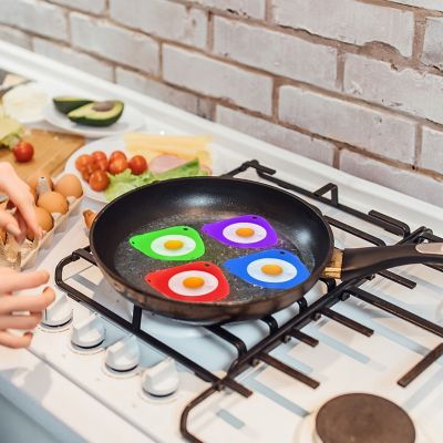 Image showing  Silicone Egg Poaching Cups Set, Easy Release and Cleaning, 6-Pack