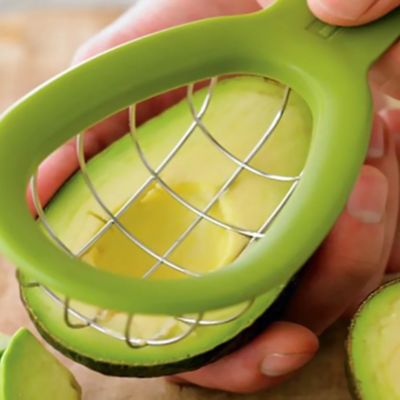 Image showing  2 Pack Easy to Use Office Warehouse Kitchen Complete Avocado Slicer Seed Remover Cubber Cutter Set
