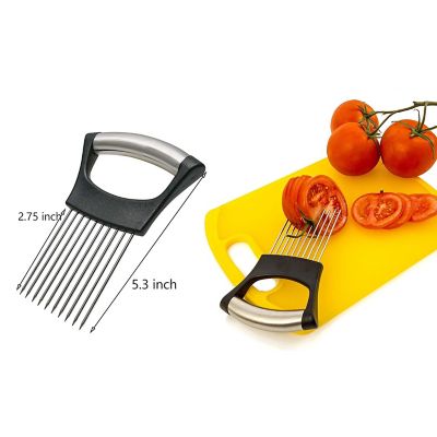 Image showing  2 Pack Ultra Sharp Knife Sharpener and Stainless Steel Vegetable and Meat Holder