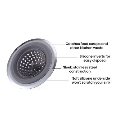 Image showing  Clog-Free Multi-Purpose Silicone Kitchen Sink Strainer and Stopper, 2 pk.