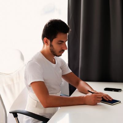 Image showing  Adjustable Double-Compression Back Support Pain Relief Recovery Belt for Heavy Lifting, Standing, Working, M-L