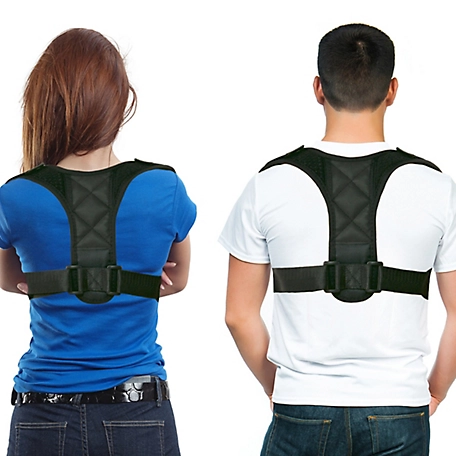 Extreme Fit Adjustable Posture Support Corrector Back Shoulders Brace for Sitting, People on the Go, Or Office Workers