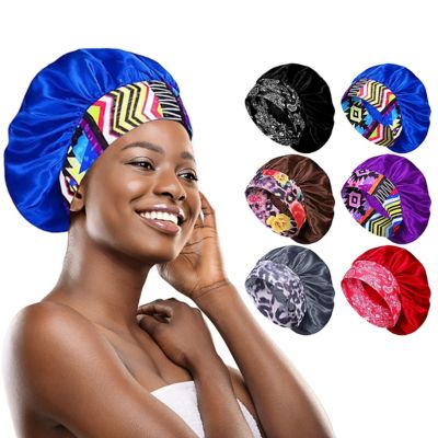 Extreme Fit 3 Pack: Silky Satin Head Scarf Hair Wrap Cap Hat Headband Sleeping Shower Hair Protection Bonnet