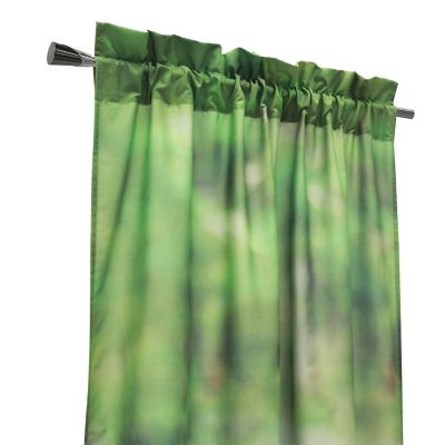 Image showing  Photo Real Light Filtering Pole Top Curtain Panel Pair