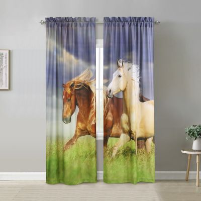 Habitat Photo Real Light Filtering Pole Top Curtain Panel Pair