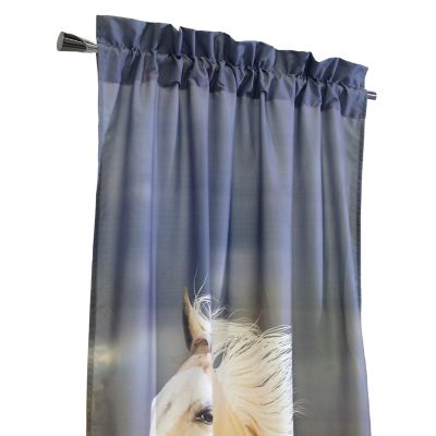 Image showing  Photo Real Light Filtering Pole Top Curtain Panel Pair