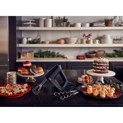 Image showing 6 th Braun 350W Multimix 5 Hand Mixer with Multiwhisks and Dough Hooks, Black